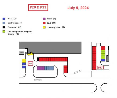 P29 & P33 Parking Lot Map